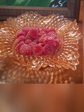 Indiana Glass Pink Diamond-Pattern Glass Bowl